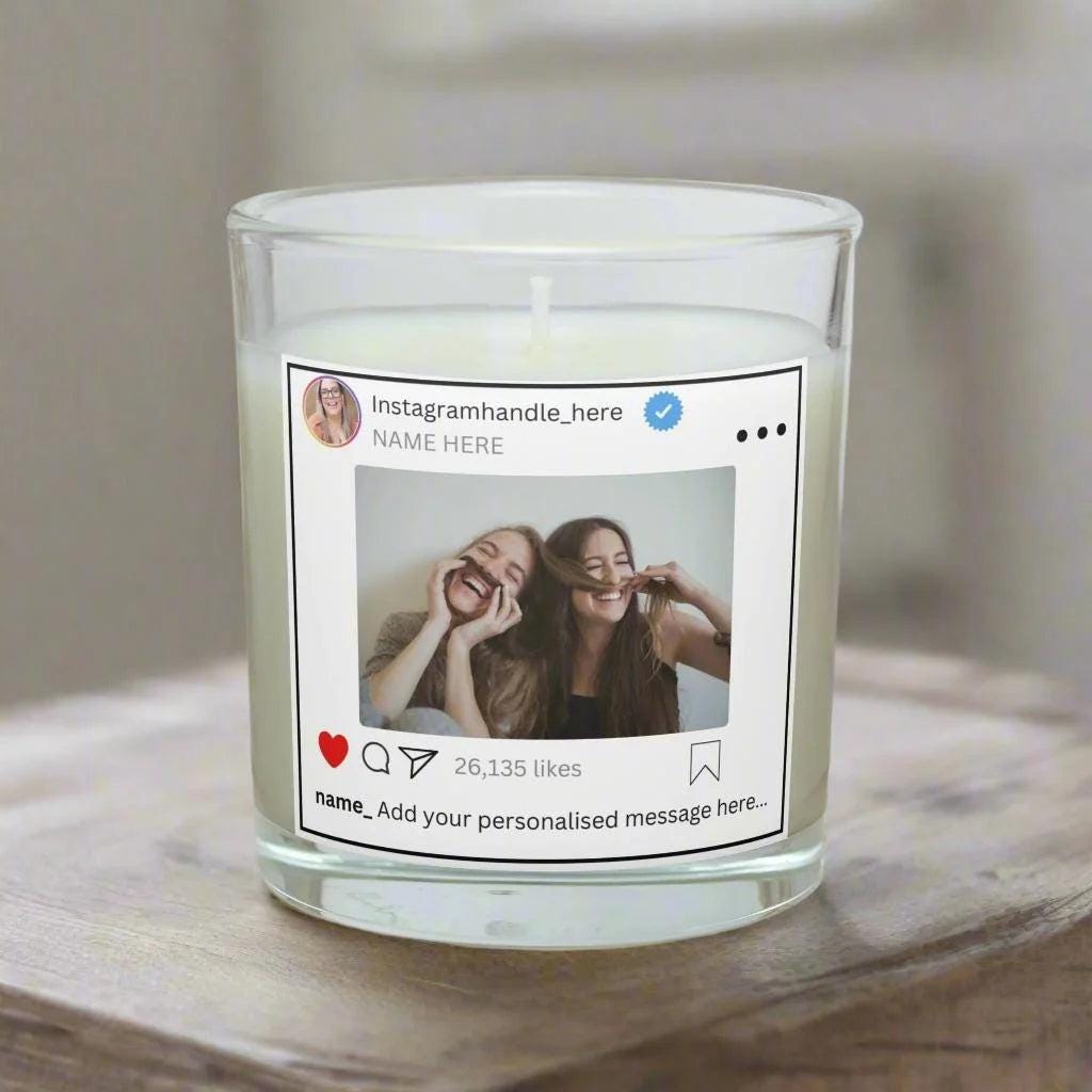 Instagram Post Personalised Candle | Instagram Lover Photo Gift | Gift for Instagram | Instagram Photo Candle | Photo Message Candle Gift Etsy