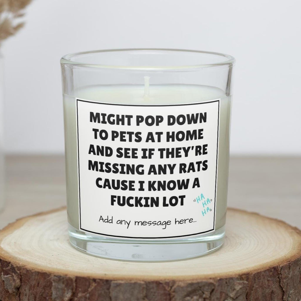 Funny Rats Joke Personalised Candle | Sarcastic Fake Friends Joke Gift | Office Banter | Secret Santa | Funny Meme Quote Candle | Sassy Gift Etsy