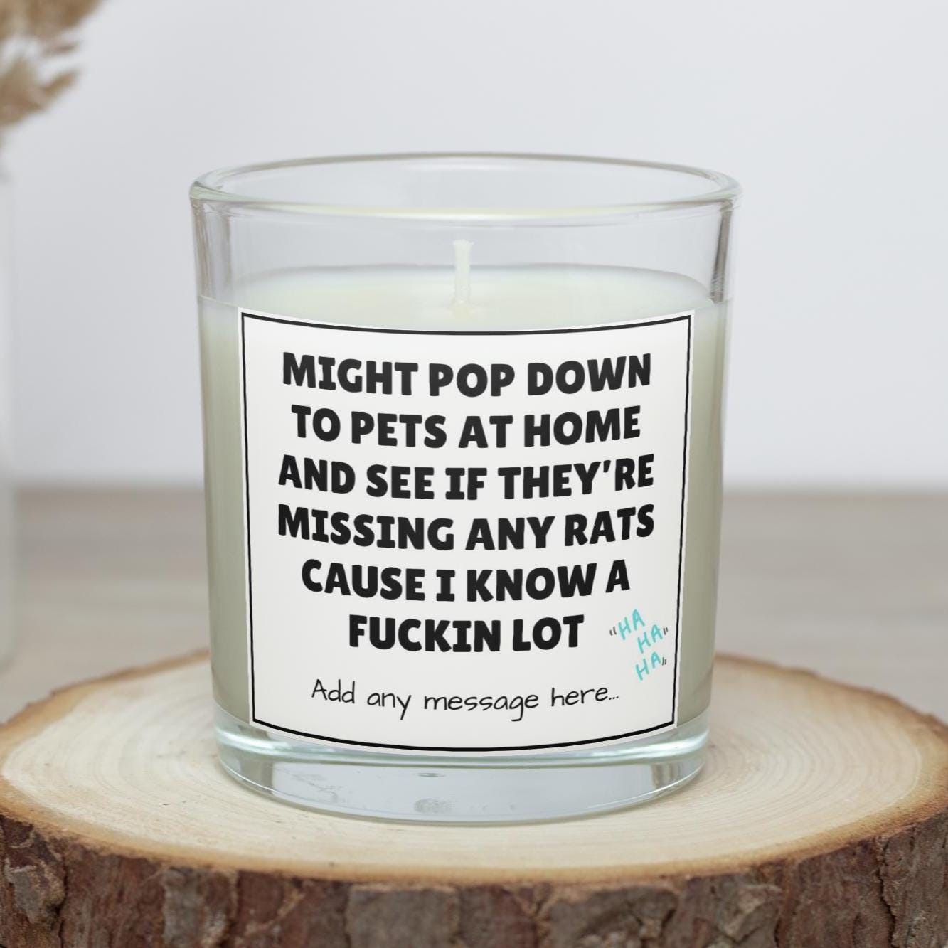 Funny Rats Joke Personalised Candle | Sarcastic Fake Friends Joke Gift | Office Banter | Secret Santa | Funny Meme Quote Candle | Sassy Gift Etsy