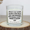 Funny Knobs Pun Meme Personalised Candle | Funny Sarcastic Gift for Friends | Office Banter Joke | Passive Aggressive Funny Quote Candle Etsy