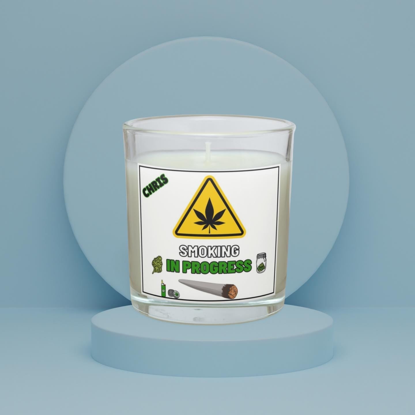 Weed Smoking in Progress Personalised Candle | Novelty Cannabis Smokers Gift | Fun Gift for Smokers | Spliff Gift | Novelty Smoke a Joint Etsy