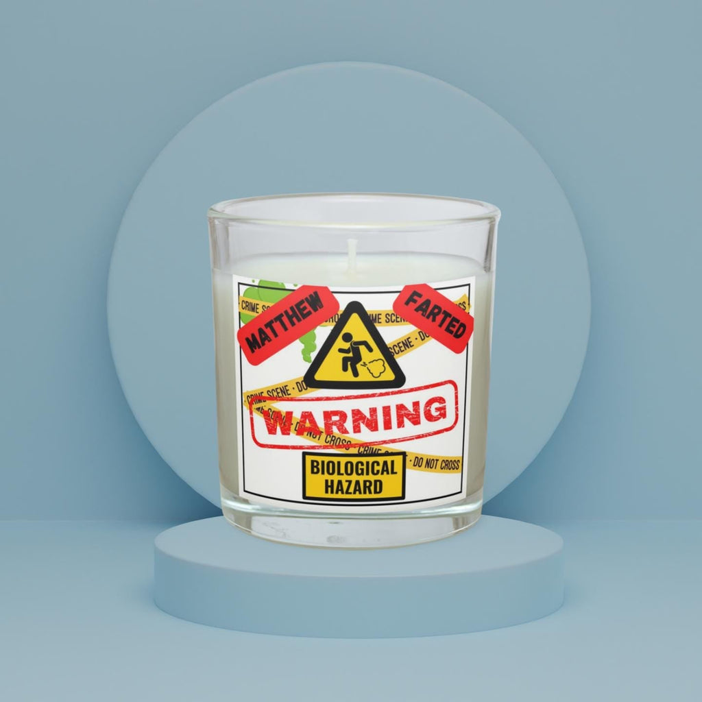 Fart Hazard Warning Personalised Candle | Funny Candle | Funny Gift | funny Farted Gift | Rude Fart Joke | Toilet Humour | Funny Family Joke Etsy