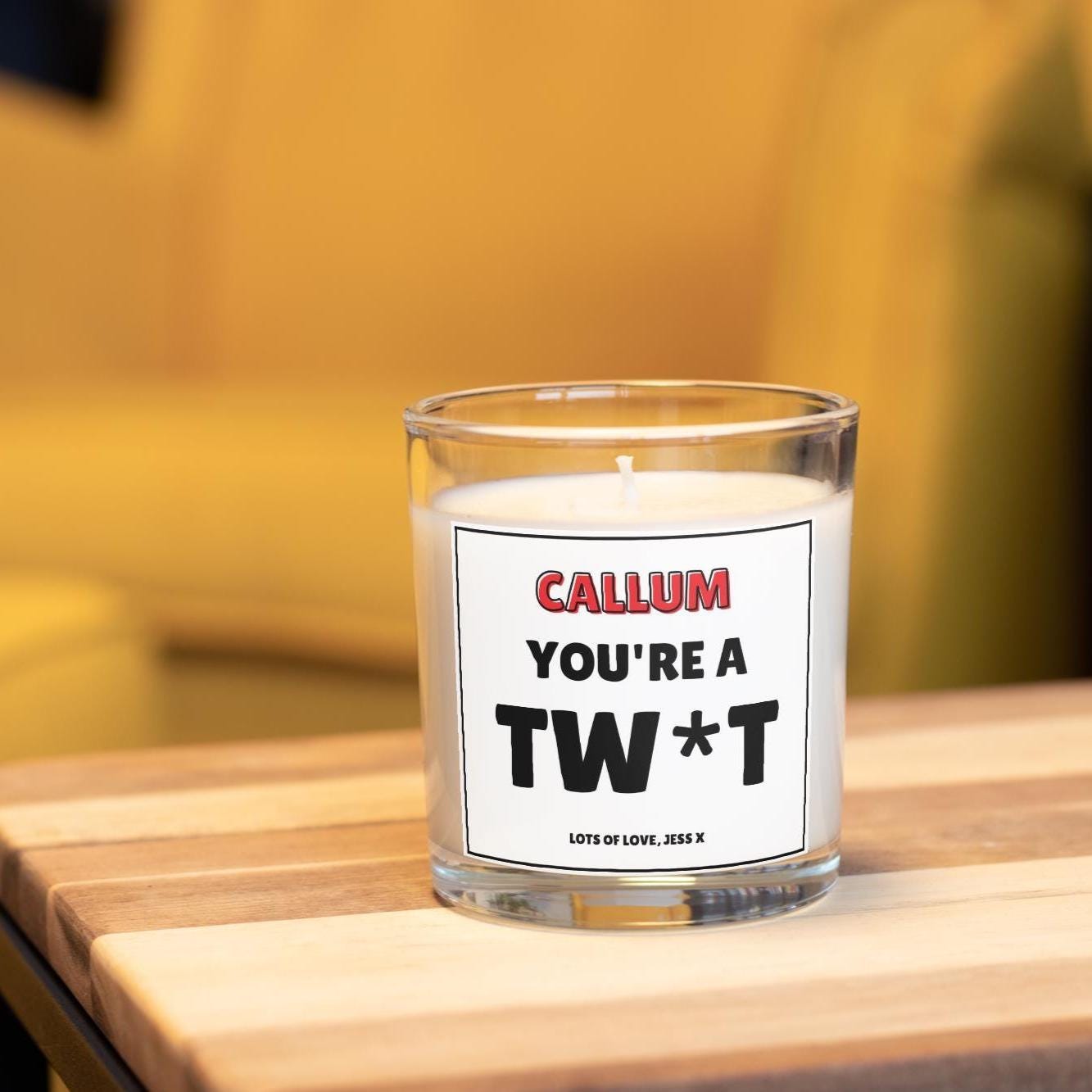 You're A Twat Personalised Candle | Rude Gifts | Funny Gifts | Gifts for Friend | Work Friend Gift | Funny Candle | Novelty Gift Christmas Etsy