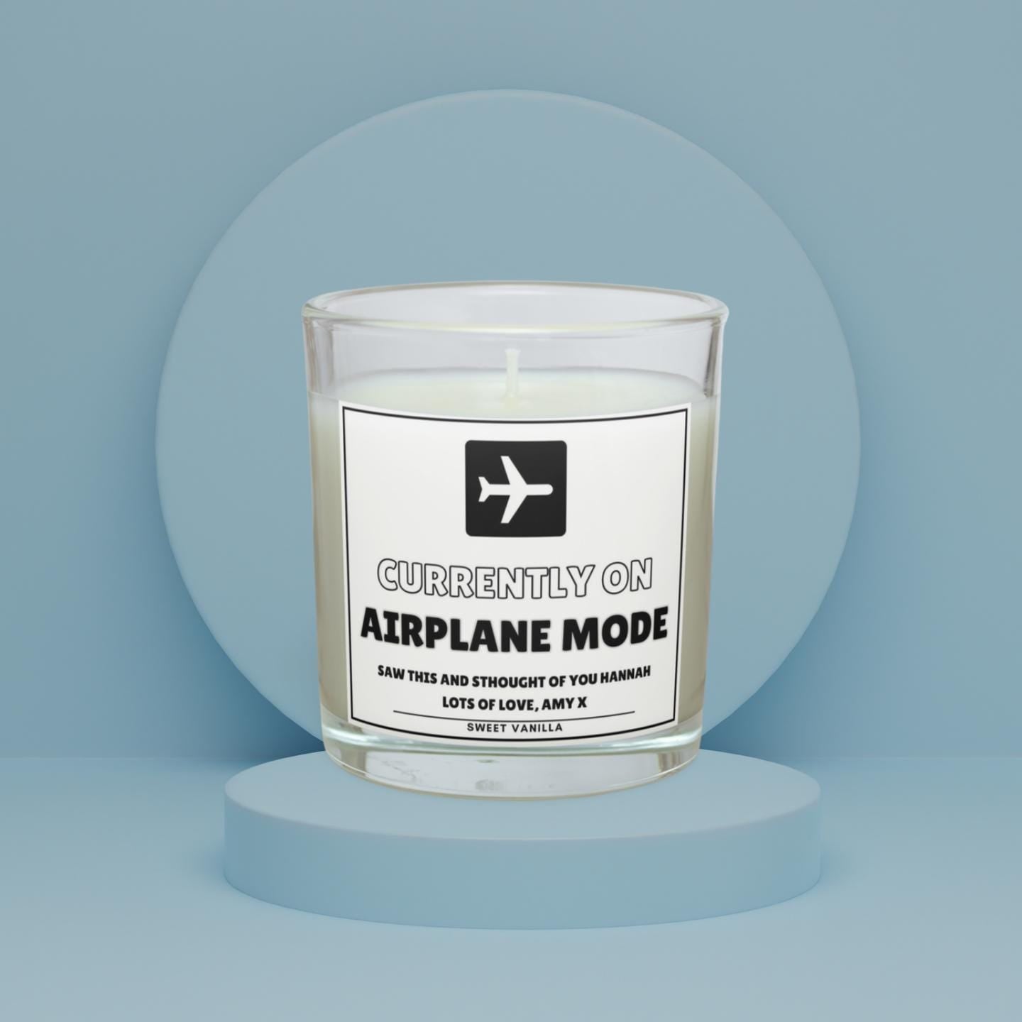 Airplane Mode Personalised Candle | Funny Candle | Novelty Gift | Work Friend | Lazy Gifts | Funny Candle | Sister | Mum | Best Friend Gifts Etsy