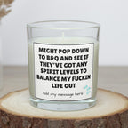 Funny B&Q Spirit Levels Candle | Personalised Meme Quote Candle Gift | Balance My Life Out Rude Candle | Funny Gift for Friends | Colleagues Etsy