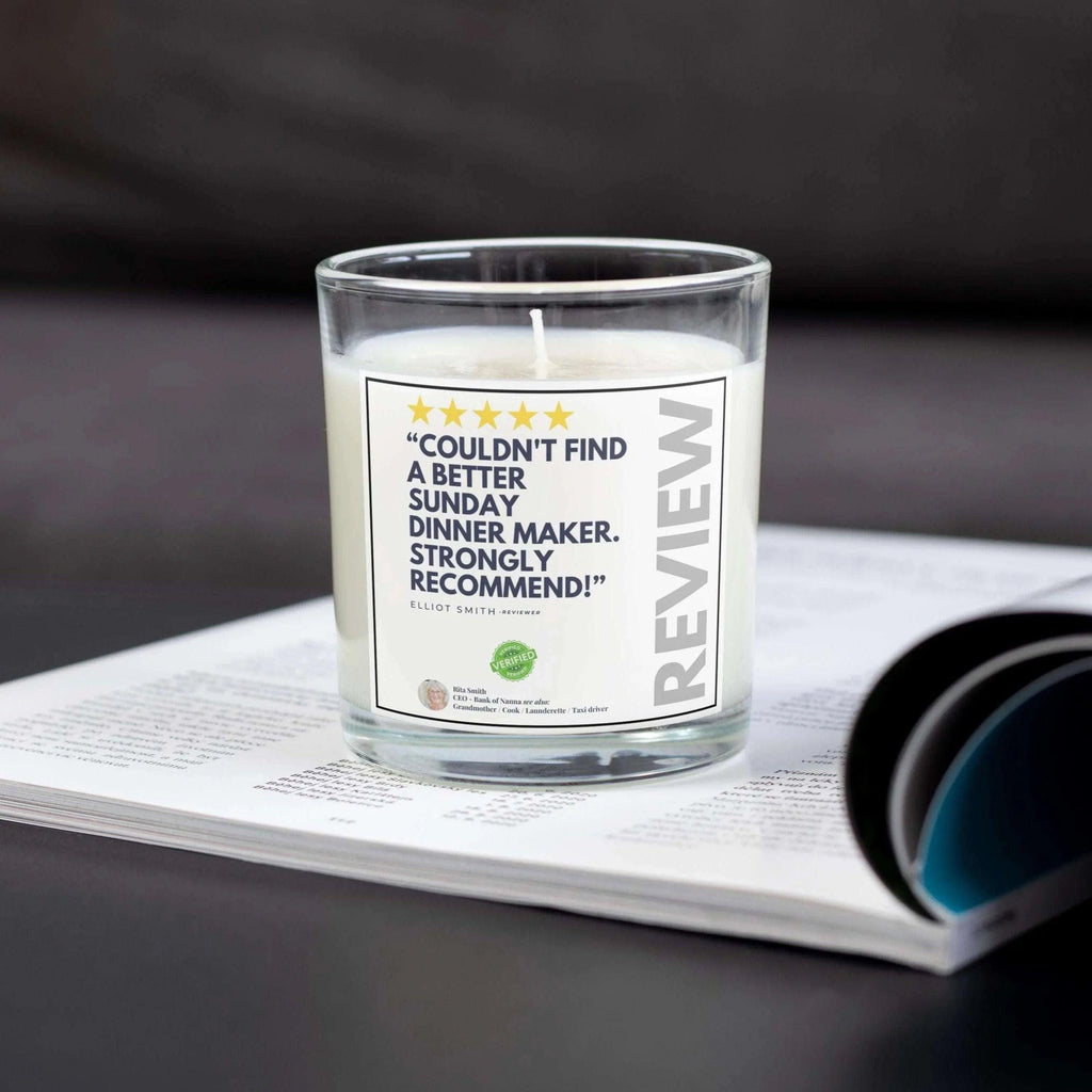 Funny Review Personalised Candle | Review Message Gift | Funny Review Joke Gift | Funny Secret Santa Gift | Funny Christmas Present Etsy