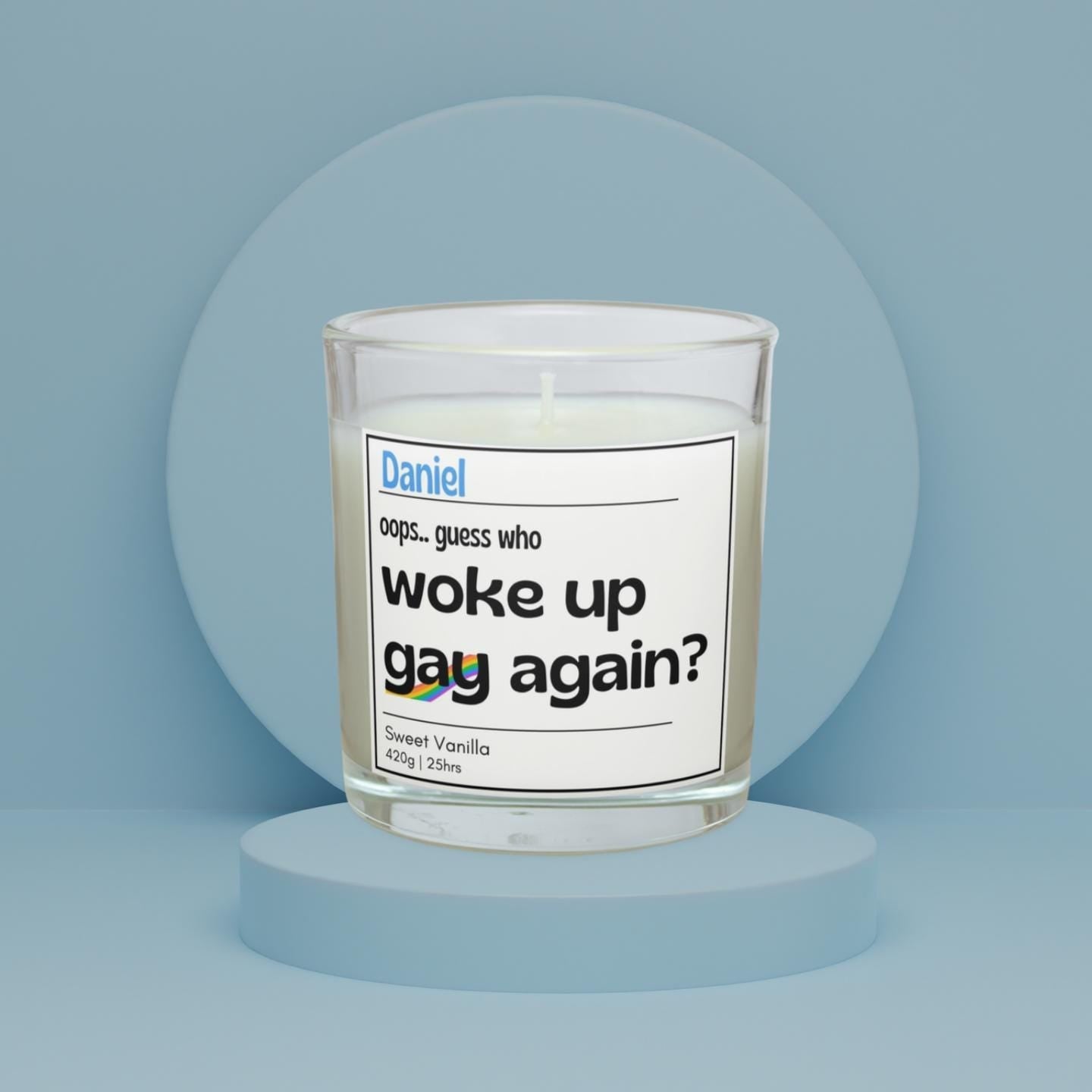 Funny Gay Personalised Candle | Funny Gay Candle | Novelty Gay Gift | Gay Gift | Funny Gift for Gays | Funny LGBTQ Candle Gift | Gay Message Etsy