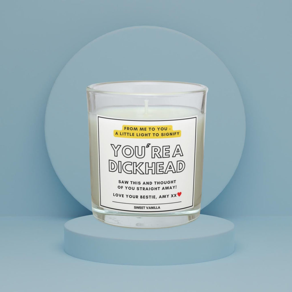 Dickhead Candle | Funny Candle | Novelty Gift | Dickhead Gift | You're A Dickhead | Gift for Him | Gifts for Her | Novelty Gifts | Rude Gift Etsy