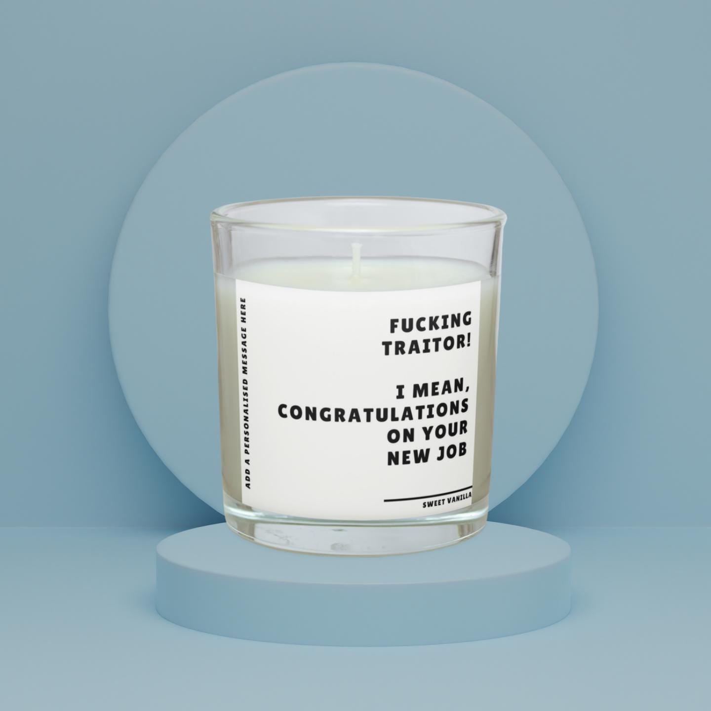 Funny New Job Personalised Candle Gift | Work Friend Leaving Gift | Funny Work Friend | New Job Candle | Colleague Leaving Gift Message Gift Etsy