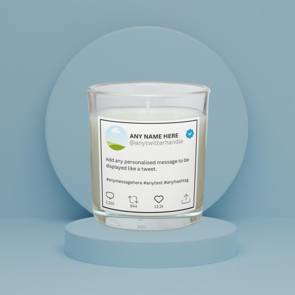 Twitter Post Personalised Candle | Funny Personalised Gift | Twitter Tweet Gift | Social Media Gift | Any Message | X Tweet | Twitter Tweet Etsy