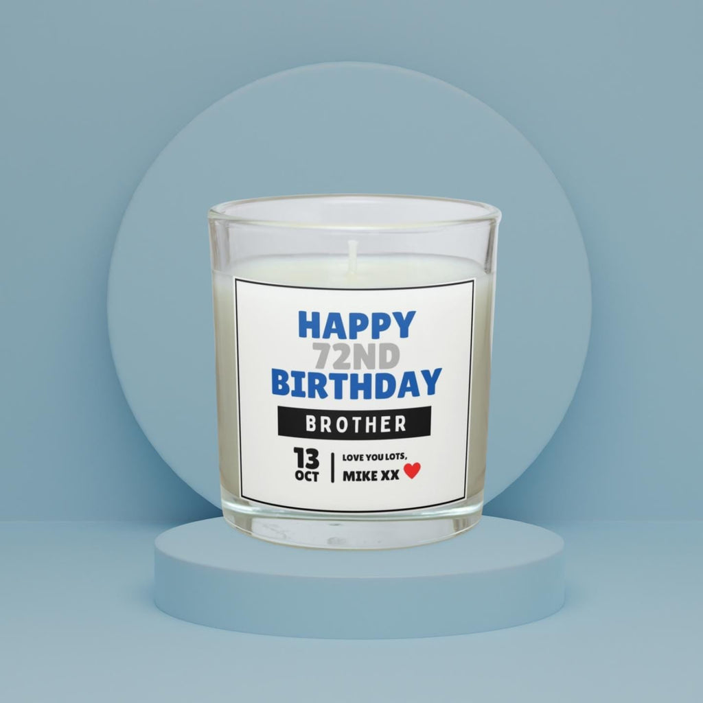 Happy Birthday Brother Personalised Candle | Any Age Brother Birthday Gift | Brother Milestone Age Candle 18th | 21st | 30th | 40th | 50th Etsy