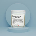 Brother Noun Definition Personalised Candle | Brother Dictionary Quote | Custom Message Brother Gift | Brother Christmas | Birthday Candle Etsy