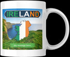 Personalised Ireland Mug | Irish Flag Map Design | Scenic Countryside | Irish Gift | Ireland Flag | Personalised Gift | Gift for Irish | UK Etsy