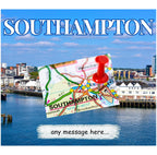 Personalised Southampton Mug |Coastal City Design | Map & Waterfront Scene | Custom Message | UK Travel| Southampton | Gift | Personalised Etsy