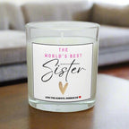 Worlds Best Sister Personalised Candle | Cute Sister Message Gift | Best Sister Candle | Love Sister Gift | Christmas | Birthday | Thank You Etsy