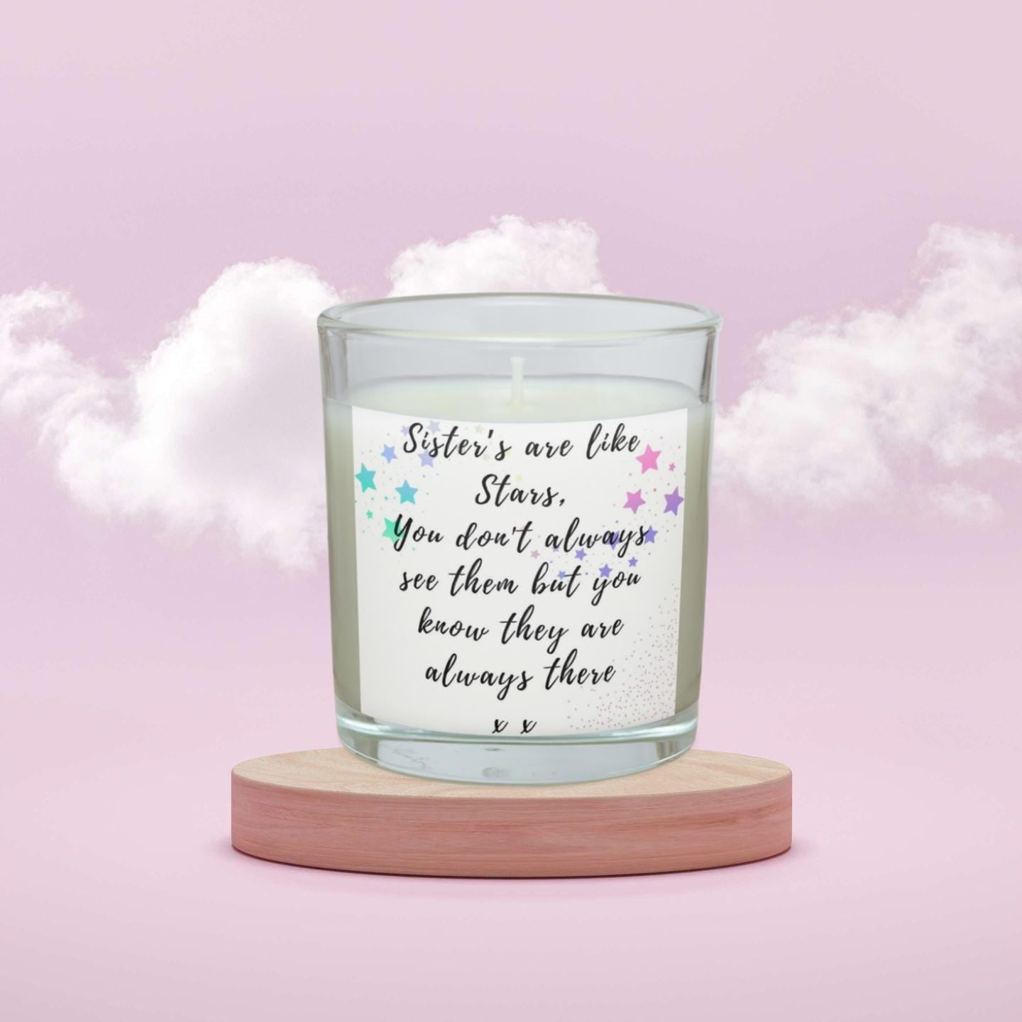 Sisters are Like Stars Personalised Candle | Thank You Sister Gift | Sister Appreciation Candle | Sister Message Gift | Birthday | Christmas Etsy