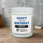 Happy Birthday Any Age Uncle Personalised Candle | Uncle Birthday Candle Gift | Uncle Birthday Message Candle | 18th | 21st | 30th | 40th Etsy