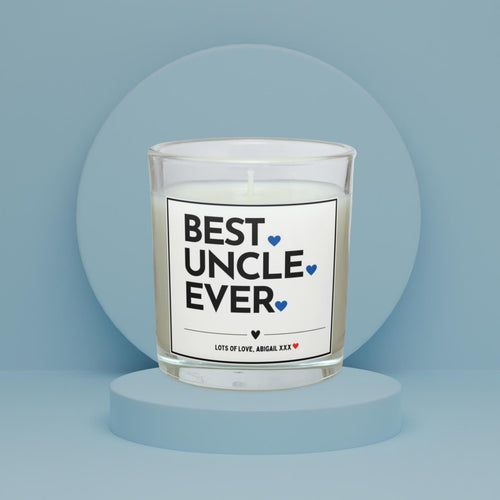 Best Uncle Ever Personalised Candle | Best Uncle Gift | Best Uncle Message Candle | Thank You Uncle | Uncle Birthday | Christmas Candle Gift Etsy