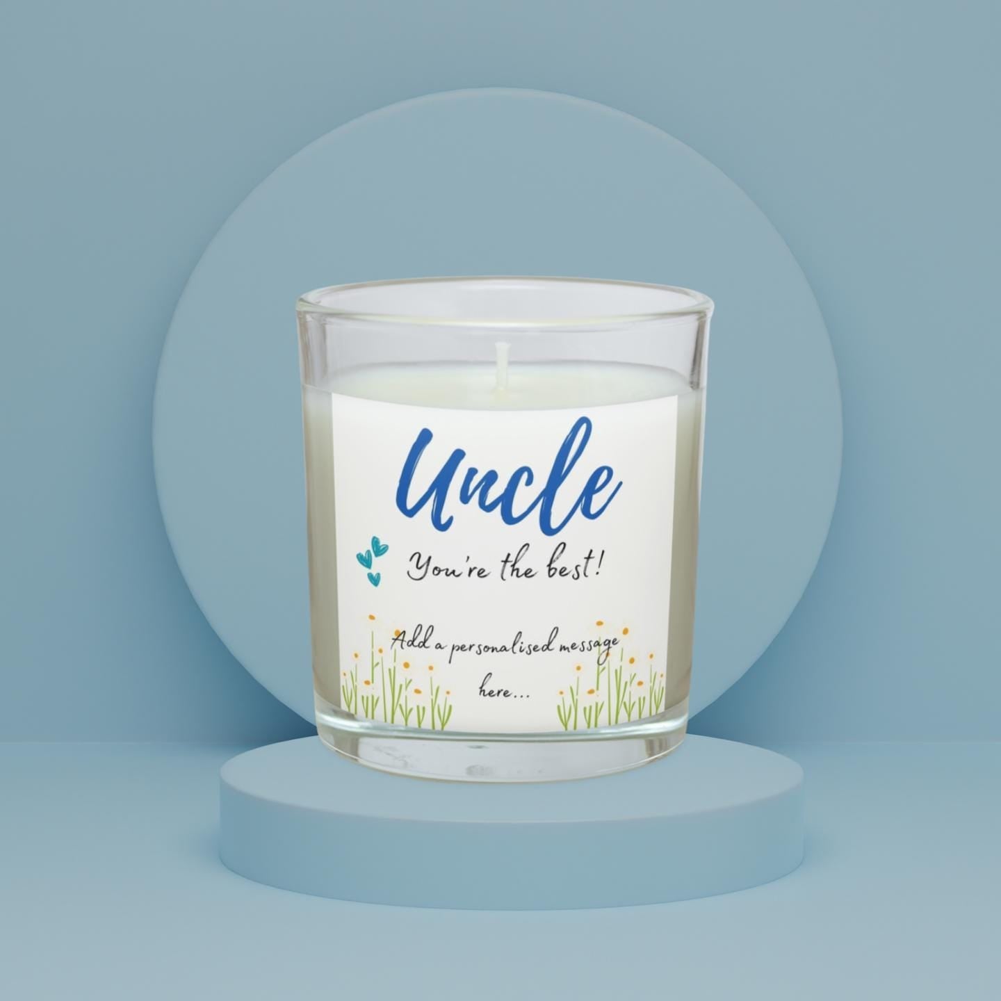 Uncle You're The Best Personalised Candle | Best Uncle Message Gift | Gift for Uncle | Uncle Birthday Gift | Uncle Christmas Gifts | Message Etsy