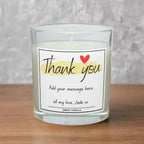 Thank You Personalised Candle | Thank You Gift | Pretty Thank you Gift | Thoughtful Thank You Gift | Gratitude Message Gift | Than You Gifts Etsy