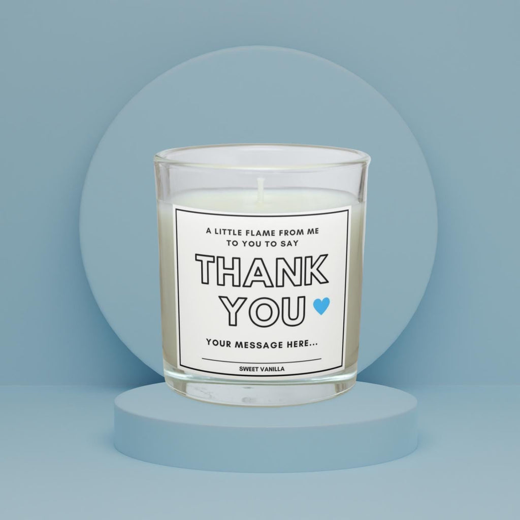 Thank You Gift for Him | Personalised Thank You Candle for Him | Male Thank You Candle Gift | Custom Thank You Candle | Appreciation Candle Etsy