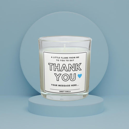 Thank You Gift for Him | Personalised Thank You Candle for Him | Male Thank You Candle Gift | Custom Thank You Candle | Appreciation Candle Etsy
