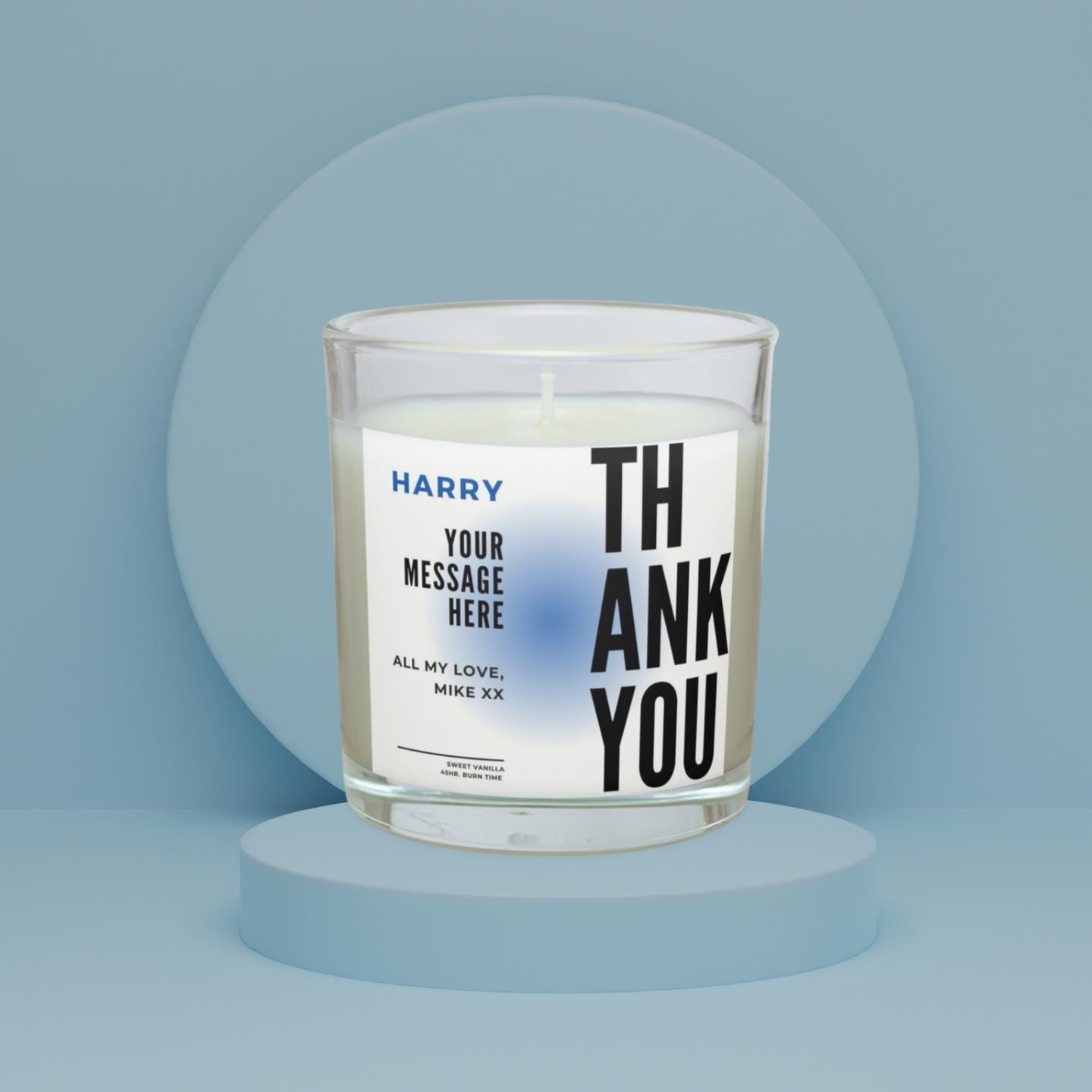 Thank You Gift for Him | Thank You Candle Gift | Thank You Gift for Him | Masculine Thank You Present | Son | Dad | Brother | Thank You Gift Etsy