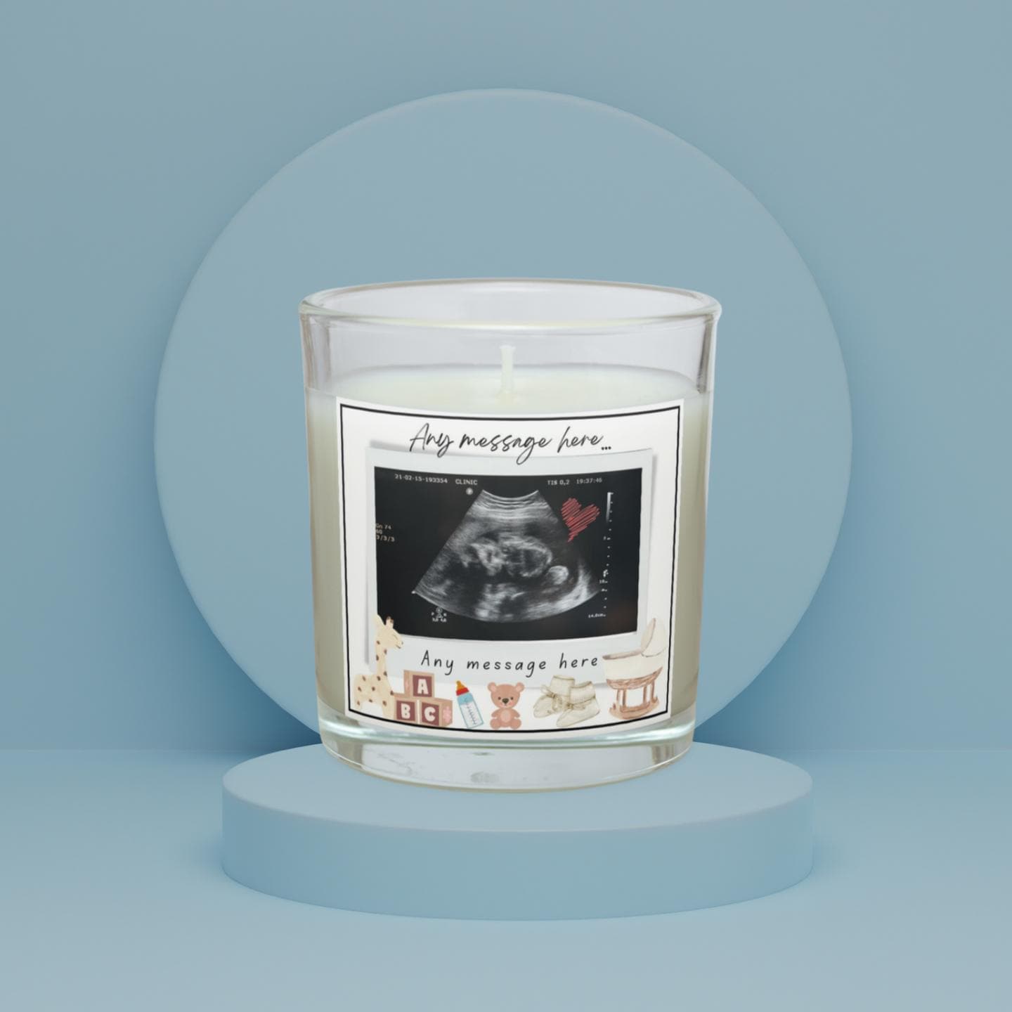 Baby Scan Photo Personalised Candle | Baby Ultrasound Gift | New Parent Gift | Baby Shower | Gender Reveal Scan | New Parents | Grandparents Etsy