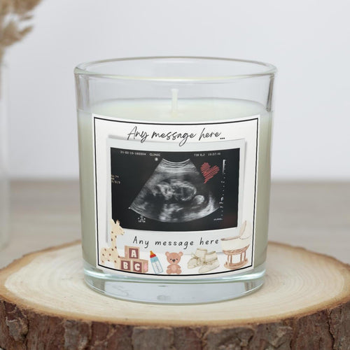Baby Scan Photo Personalised Candle | Baby Ultrasound Gift | New Parent Gift | Baby Shower | Gender Reveal Scan | New Parents | Grandparents Etsy