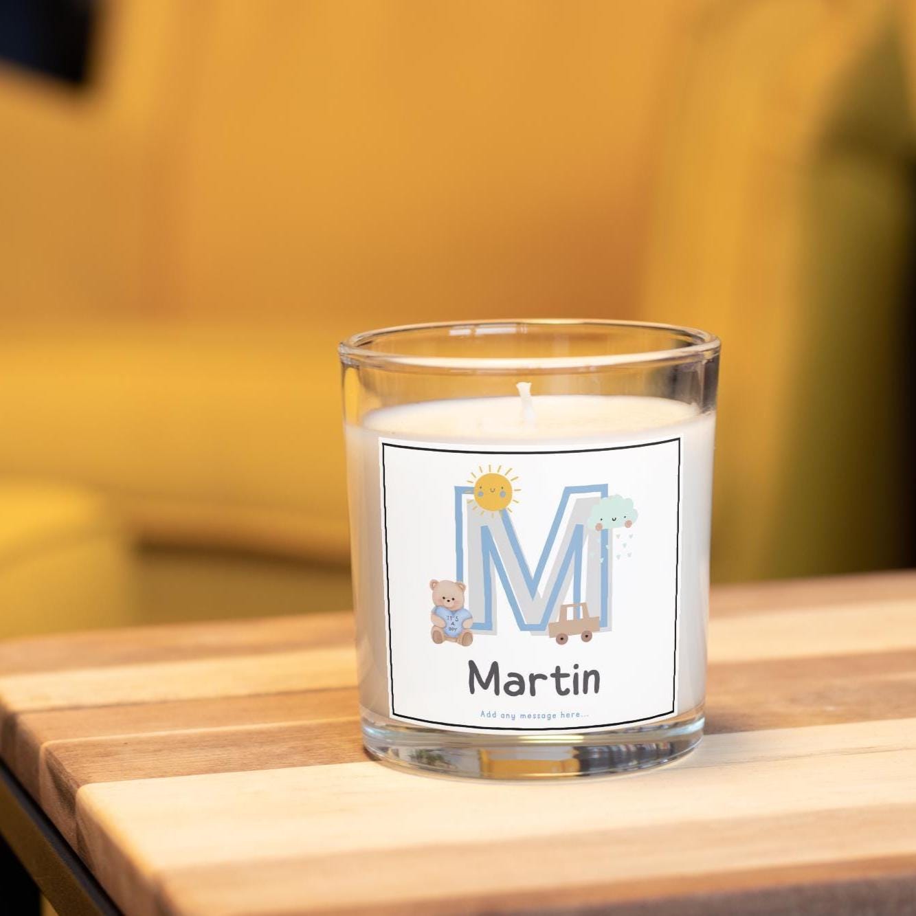 Baby Boy Name Initial Personalised Candle | Newborn Baby Boy Gift | Nursery Decoration | Gift for New Parent | Personalised New Baby Gifts Etsy