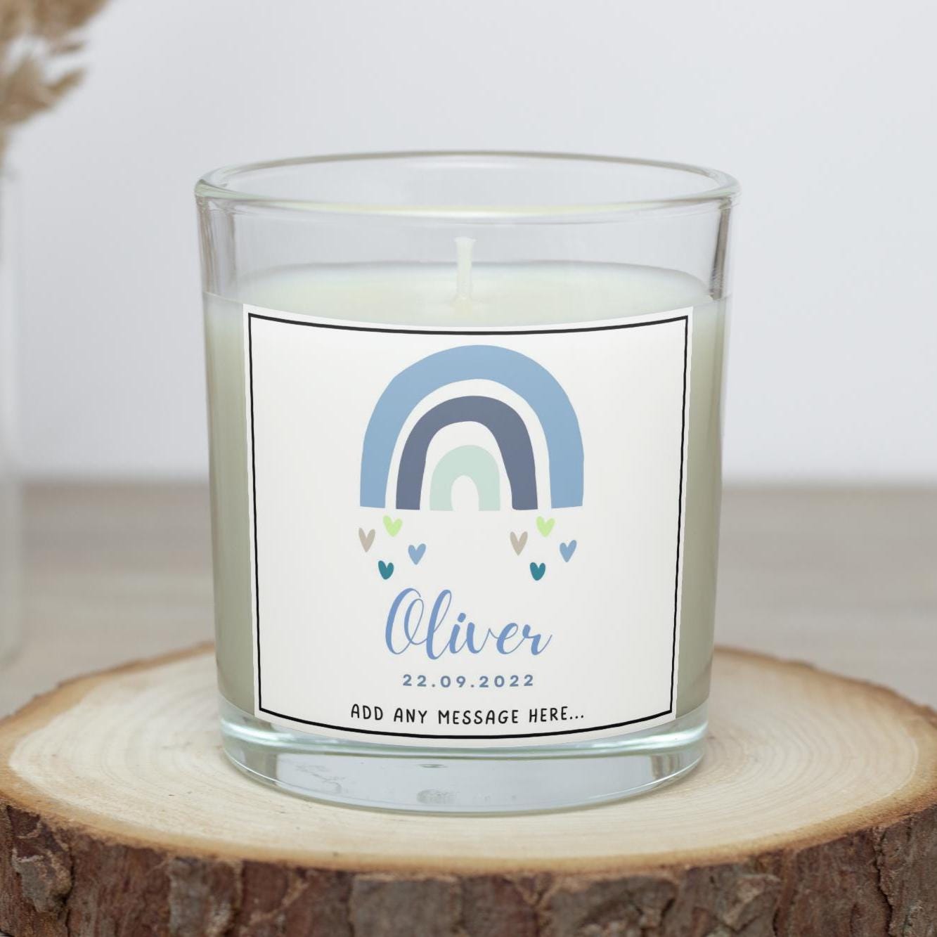 Baby Boy Name Date & Message Candle | Custom Boy Name Gift | Nursery Décor | Newborn Baby Boy Date | Baby Shower Gift | Personalised Baby Etsy