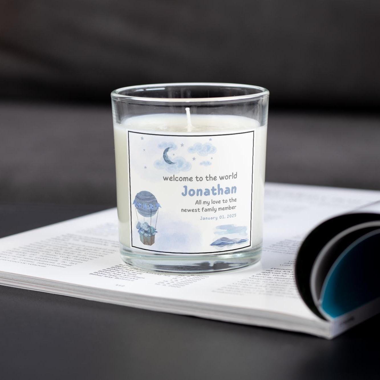 Welcome To The World Newborn Baby Boy Candle | Baby Boy Birth Gift | New Parents | Personalised Nursery Décor | Newborn Baby Keepsake Candle Etsy