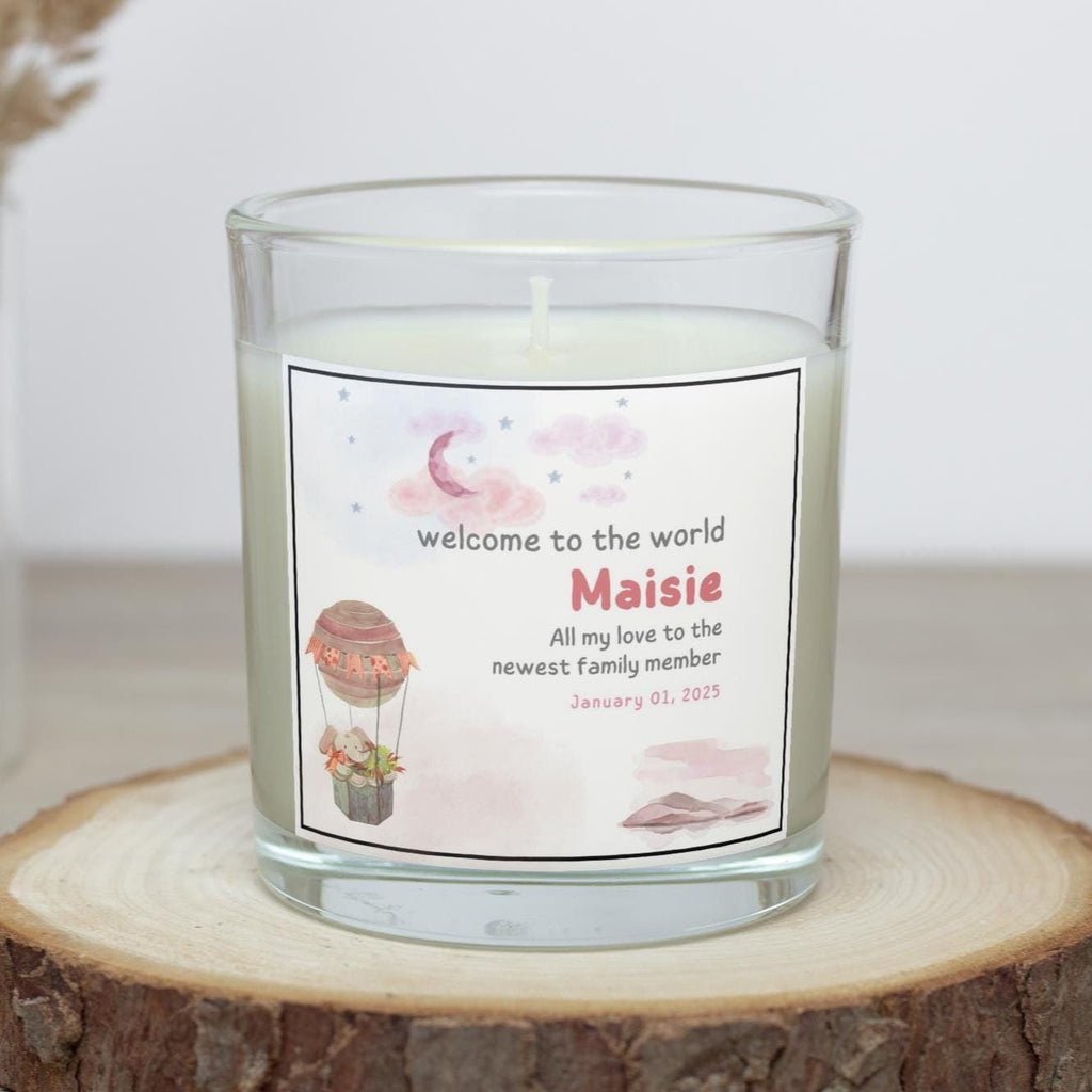 Welcome To The World Newborn Baby Girl Candle | Baby Girl Birth | New Parents | Personalised Nursery Décor | Newborn Baby Keepsake Candle Etsy