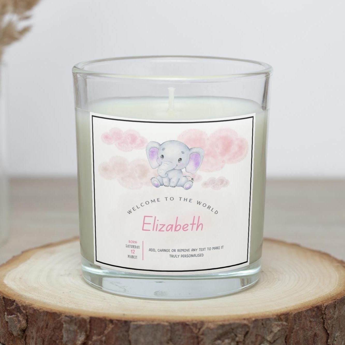 Newborn Baby Girl Keepsake Gift | Personalised Baby Girl Candle | Gift for New Parents | Nursery Keepsake Candle | Gift for New Grandparents Etsy
