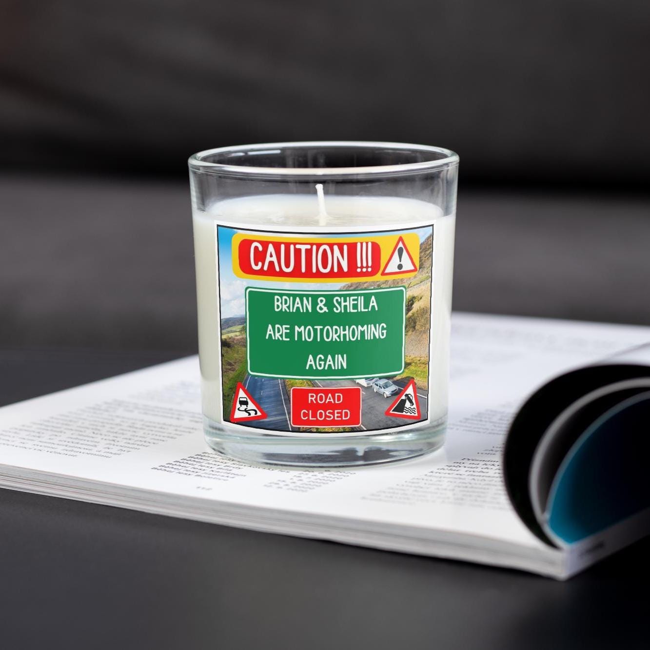 Funny Motorhome Personalised Candle | Campervan Gift | Funny Vanlife Gift | Caravan Funny Gift Idea | Personalised Message Gift | Travel Etsy