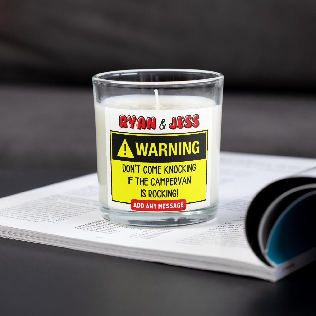 Campervan Is Rocking Funny Motorhome Candle | Vanlife Funny Gift | Rude Adult Joke | Motorhome Gift | Campervan Decor | Fun Caravan Gifts Etsy