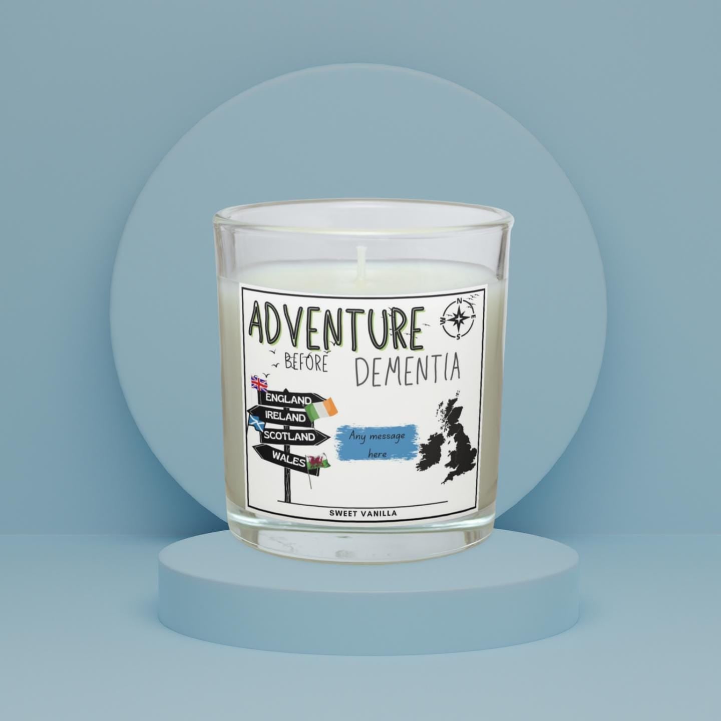 Adventure Before Dementia Personalised Candle | Motorhome Decor | Campervan Gifts | Vanlife | Van Conversion Gift | UK Travel | Road Trips Etsy