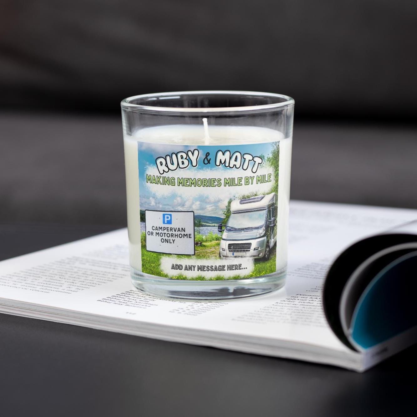 Motorhome & Campervan Personalised Candle Gift | Motorhome Decor | New Campervan Gift | Road Trip Accessories | Motorhome Holiday Decoration Etsy