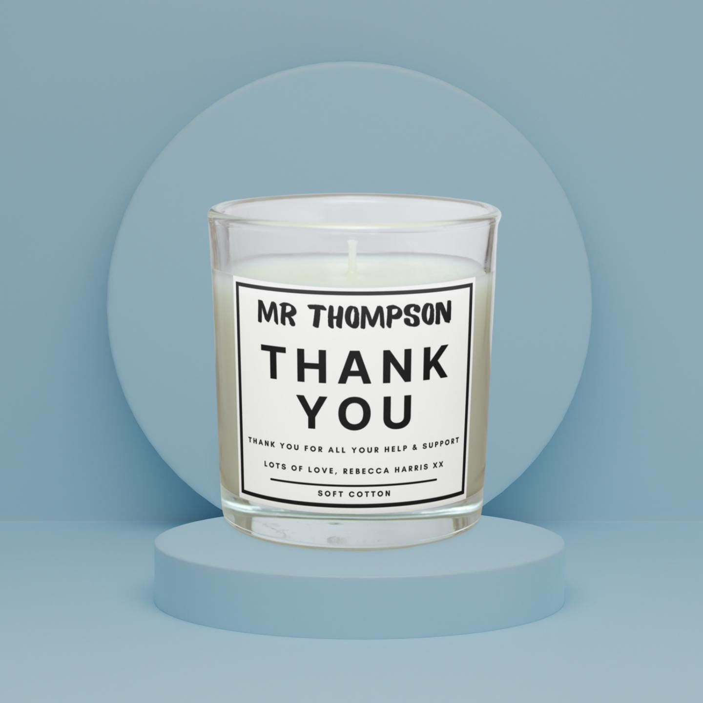 Thank You Teacher Personalised Candle | Gifts for Teacher | thank You Teacher | Best Teacher gift | Personalised Teacher Gift | End Of Term Etsy