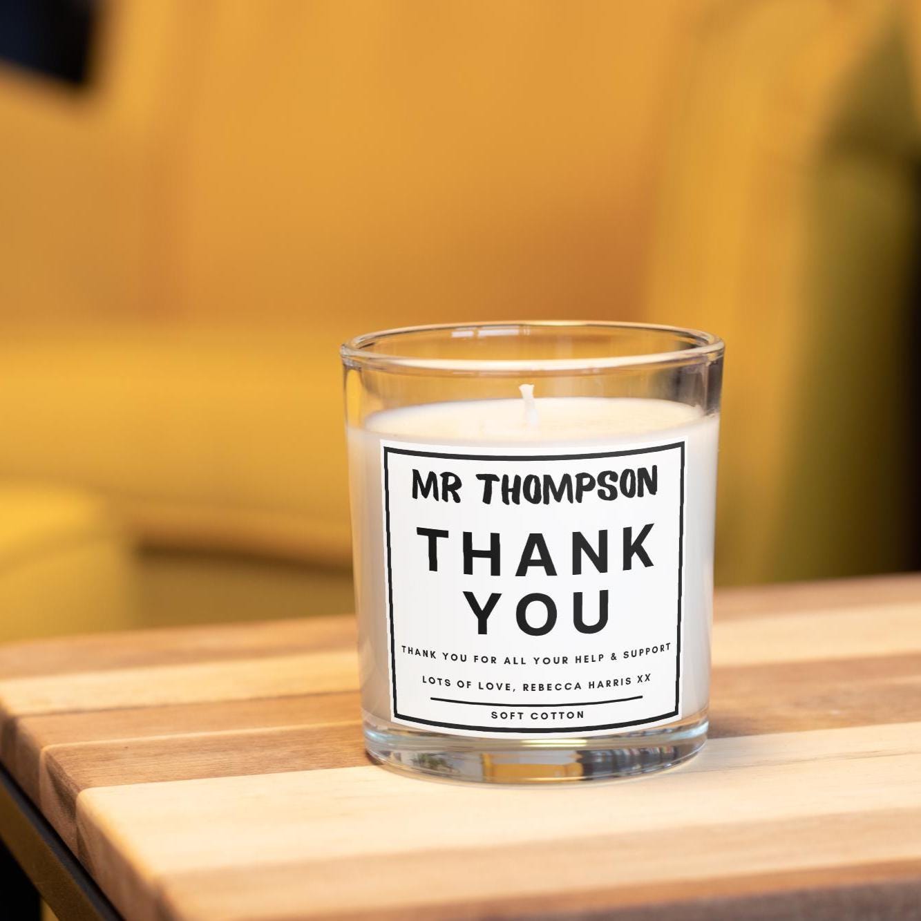 Thank You Teacher Personalised Candle | Gifts for Teacher | thank You Teacher | Best Teacher gift | Personalised Teacher Gift | End Of Term Etsy