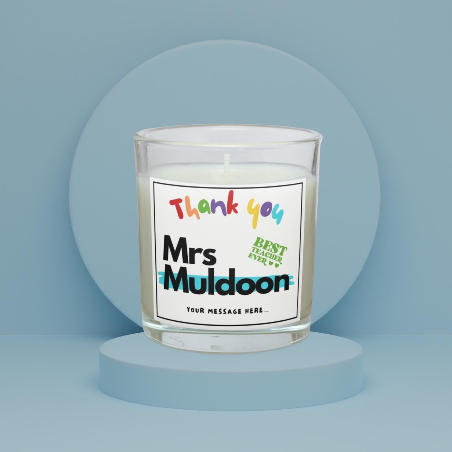 Thank You Teacher Personalised Candle | Gift for Teacher | Thank You Teacher Gift | Teacher School Gift | End of Year Teacher Appreciation Etsy