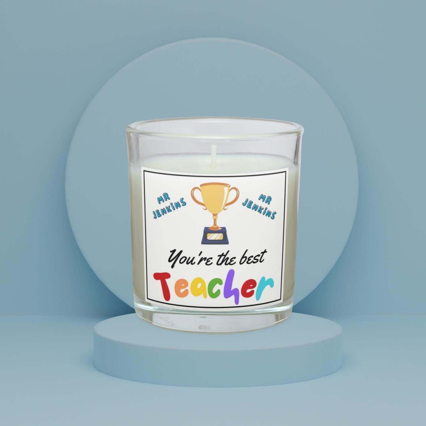 You're the Best Teacher Personalised Candle Gift | Best Teacher Gift | Thank You Teacher | End of Term Gift | Teacher Leaving Gift | Teacher Etsy
