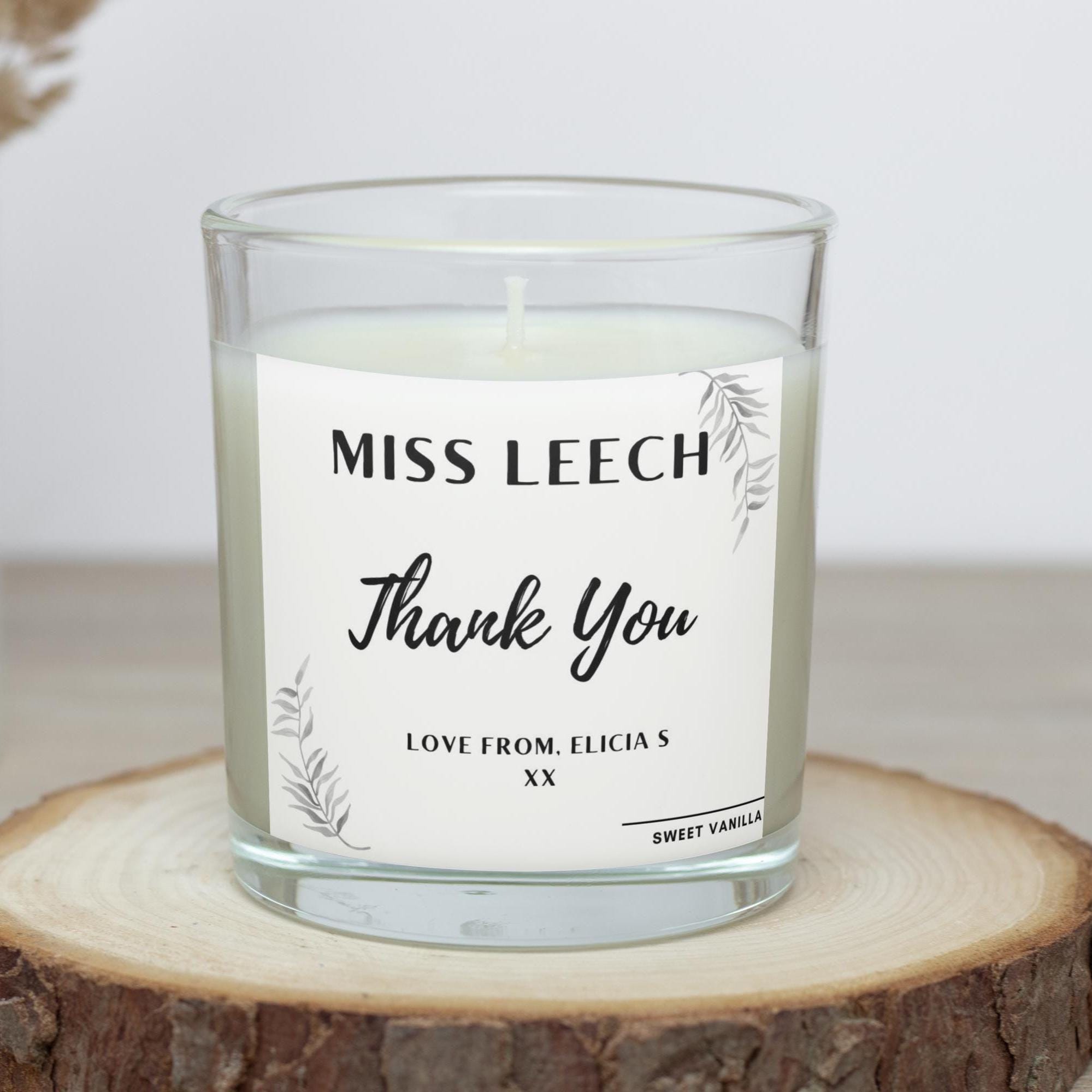 Teacher Thank You Personalised Candle | Gifts for Teacher | Thank You Teacher | Best Teacher gifts | End Of term Gifts | Miss You Teacher Etsy
