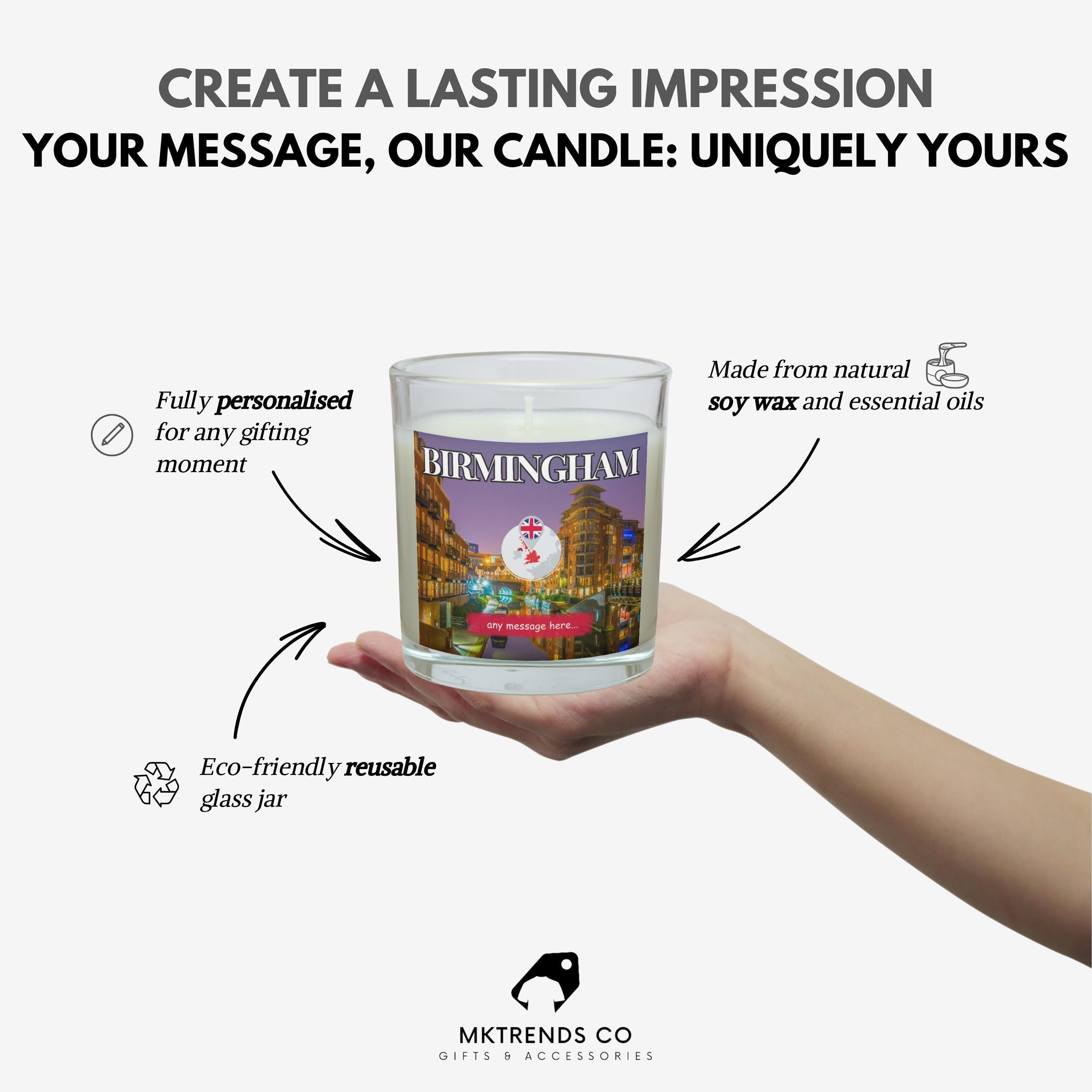 Birmingham Personalised Candle | Birmingham City Gift | Brummie Message Gift | Birmingham Holiday Candle | Birmingham Travel Candle Gift Etsy