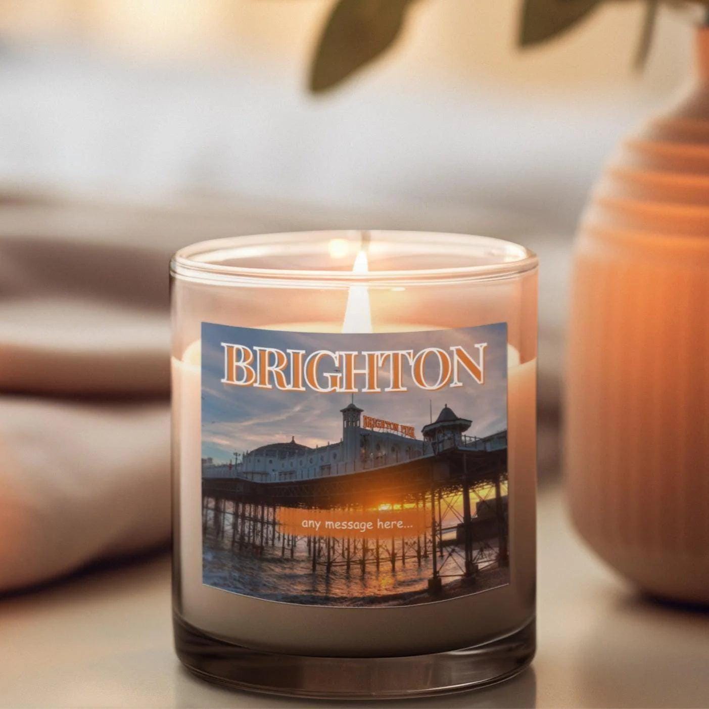 Brighton Personalised Candle | Brighton Gift | Brighton Candle gift | Brighton Home Decor | Brighton Holiday | Brighton Pier Candle Message Etsy