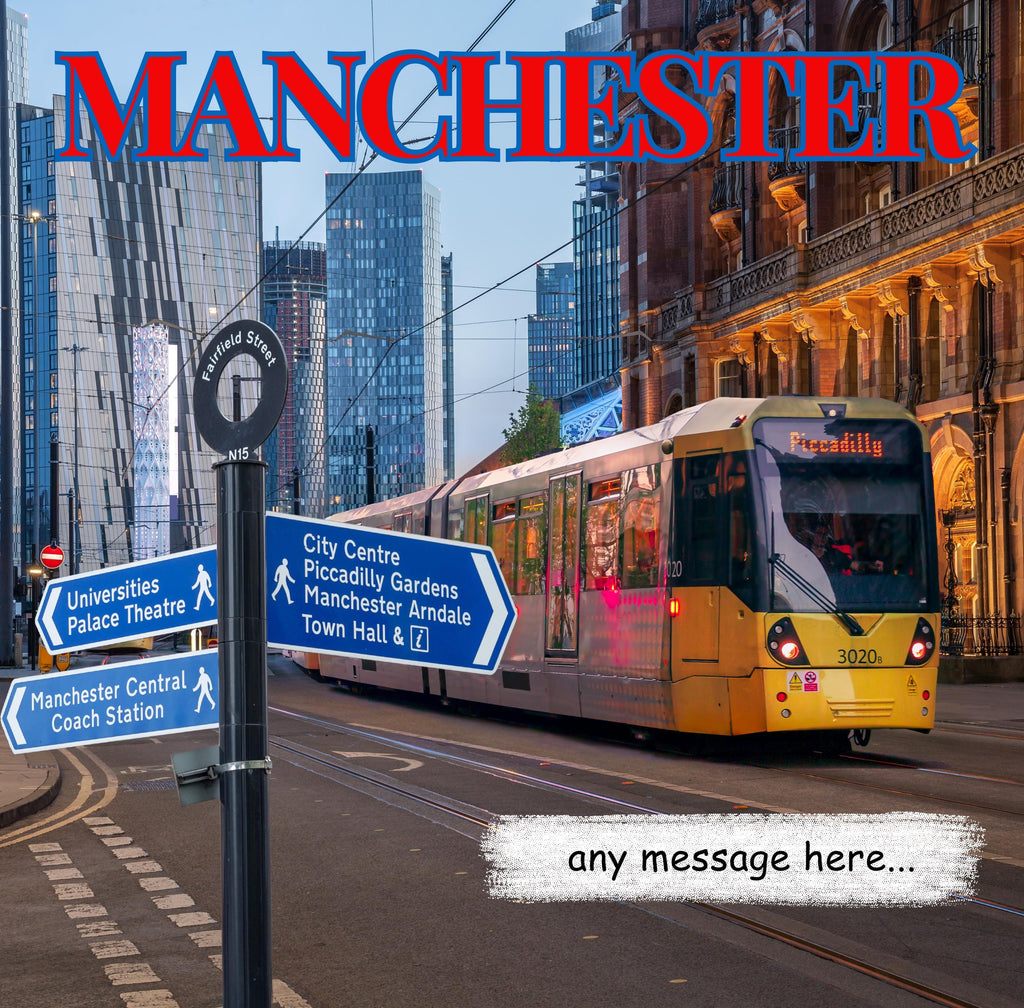 Personalised Manchester Mug | Manchester Gift | Manc Gift | Manchester Bee | Metrolink | Tram | Custom Message | Picadilly Manchester | Town Etsy