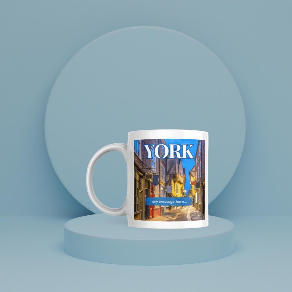 Personalised York Mug | Historic Street Scene | Custom Message | City Souvenir | Heritage Gift from Yorkshire | York Gift | Personalised Mug Etsy