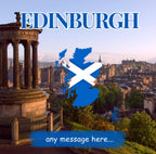 Personalised Edinburgh Mug | Scottish Skyline & Saltire | Custom Message | Scotland Souvenir Gift | Edinburgh Fest Gift | Novelty Mug Etsy
