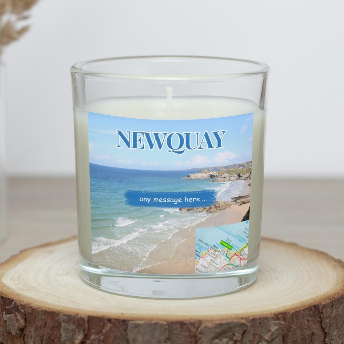 Newquay Personalised Candle | Newquay Candle Gift | Newquay Home Decor | Newquay Message Gift | Newquay Holiday Gift | Newquay Keepsake Etsy