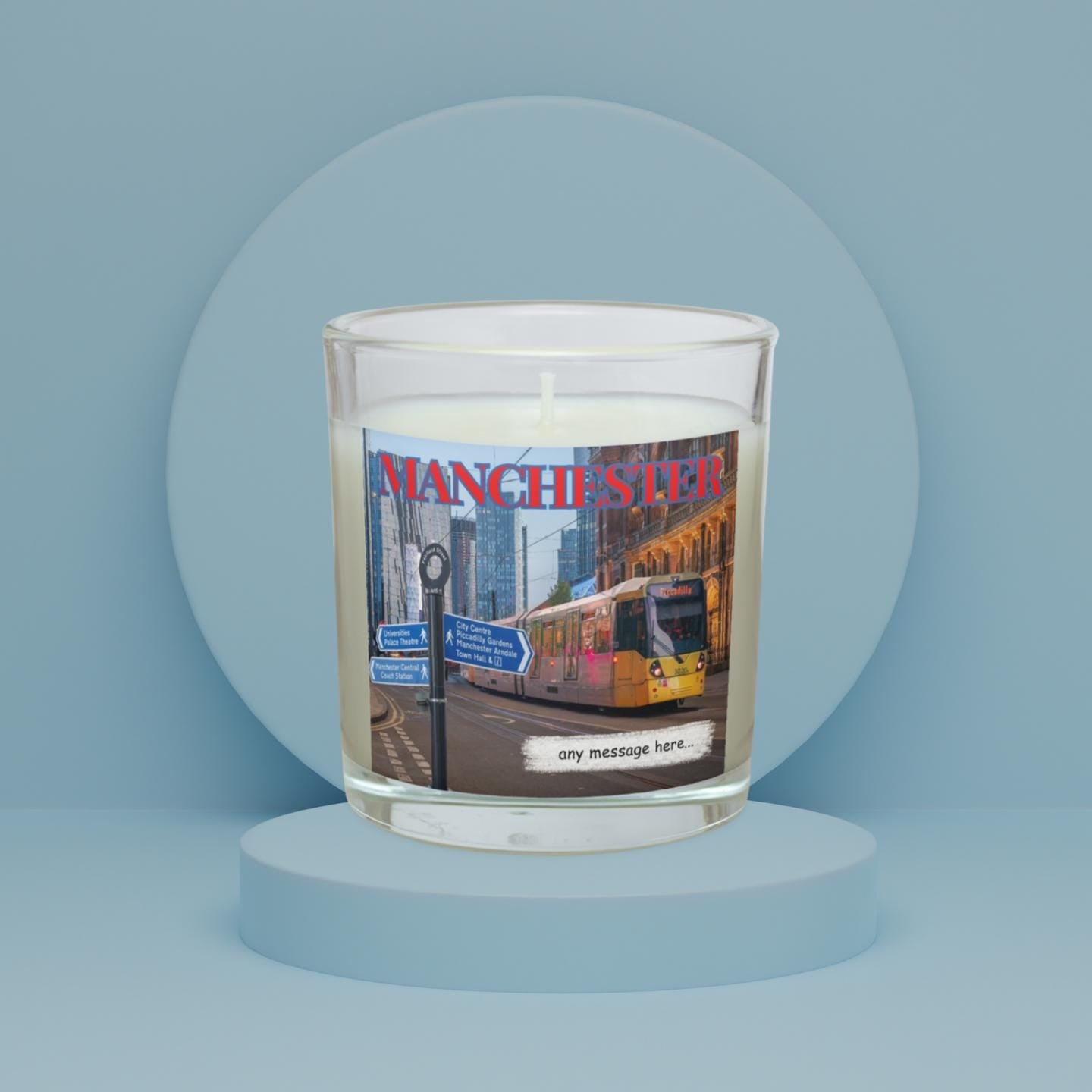 Manchester Personalised Candle | Manchester Gift | Manchester Home Decor | Manchester City Centre | Manchester Birthday | Manc Message Gift Etsy